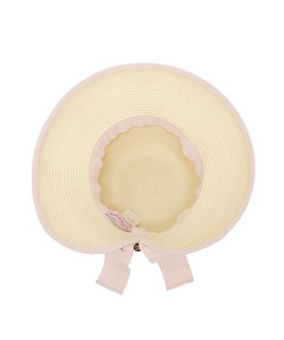 Maison de FLEUR 【手洗い可能】パールリボンスリットハット Pink