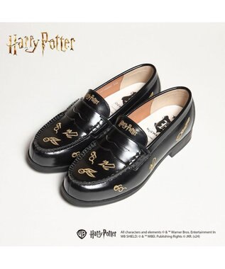 ing <ing>【ハリー・ポッターコラボレーション】刺繍モチーフローファー ブラック
