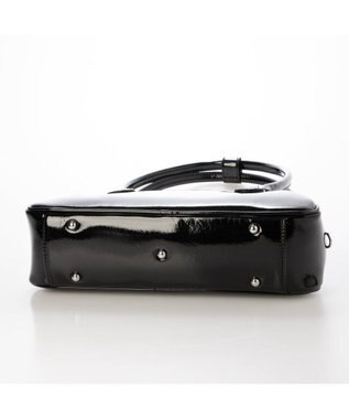 UNBILLION カシュカシュ cachecache / 横長エナメルボストン ブラック