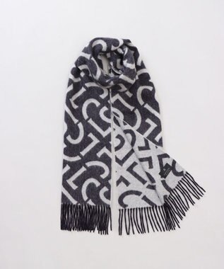 AURORA 【 LANVIN COLLECTION（ランバン コレクション） 】カシミヤ100%ジャカードマフラー(WASH)
