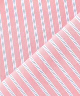 23区 【先行予約】CANCLINI レギュラーカラー ストライプ クロップドシャツ ピンク×サックスストライプ