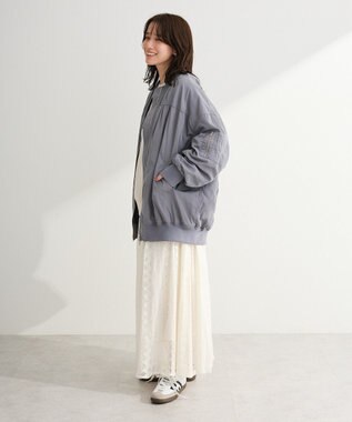 Green Parks ラウンド切替インドコットンレーススカート Off White