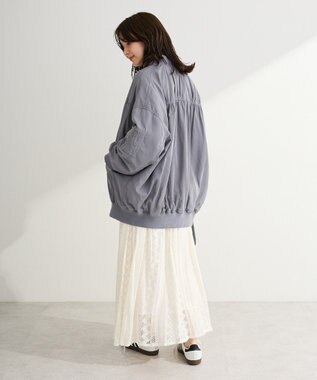 Green Parks ラウンド切替インドコットンレーススカート Off White