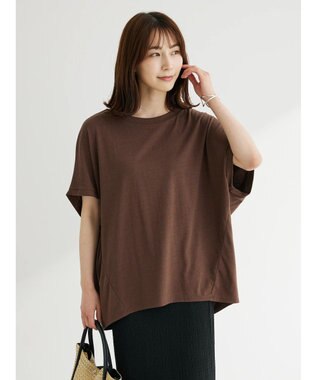 Green Parks 接触冷感半袖コクーンゆるプルオーバー Brown