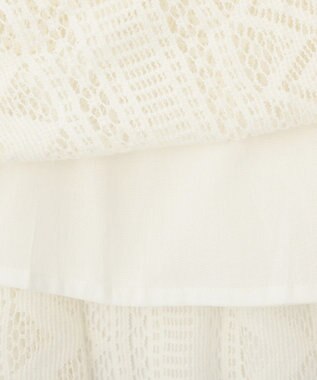 Green Parks ラウンド切替インドコットンレーススカート Off White