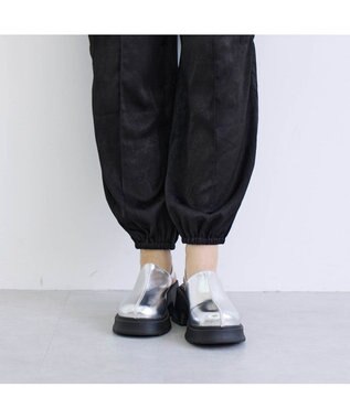 MODE ET JACOMO <noyau>センターライン厚底サボサンダル シルバー