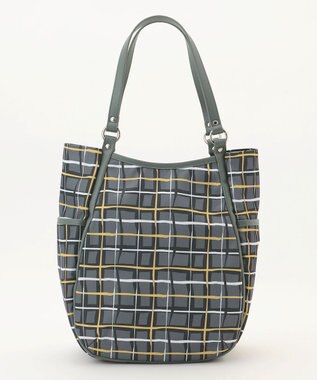 Y'SACCS ドローイングチェックトートバッグ