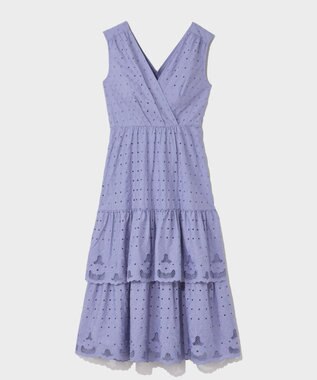 GRACE CONTINENTAL カットワークembドレス ブルー