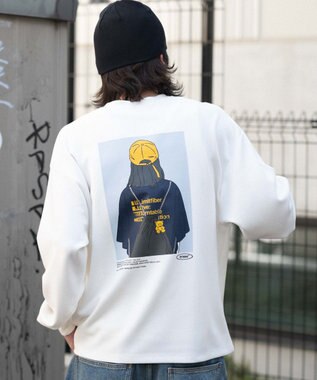 WEGO 【ユニセックス着用ITEM/MLサイズ展開】ガールプリントT（LS） ホワイト