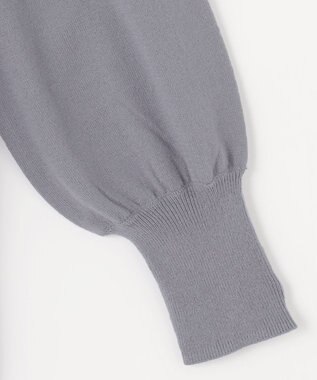 ANY SIS 【洗える】バスケット編み切替えニット ワンピース ブルーグレー