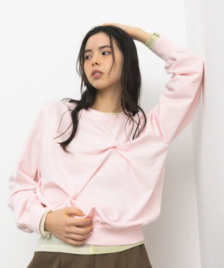 CRAFT STANDARD BOUTIQUE ミニ裏毛ツイストプルオーバー Light Pink