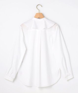 組曲 【KUMIKYOKU NAVY】コットンタッチシャーティングラッフルフレア ブラウス ホワイト系