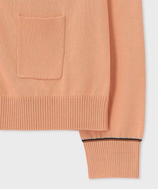 Paul Smith 【洗える】Signature Stripe アイレット カーディガン オレンジ