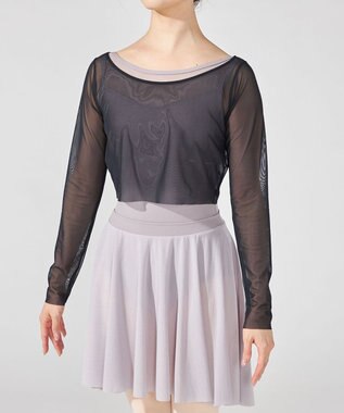 Chacott チュールショートトップ ブラック