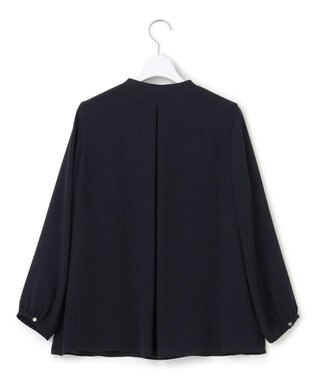 23区 L 【洗える】ジョーゼットフリル  カットソー ネイビー系