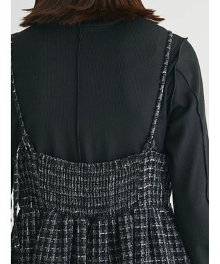 Green Parks ・ＥＬＥＮＣＡＲＥ　ＤＵＥ　ツイードキャミワンピース Black