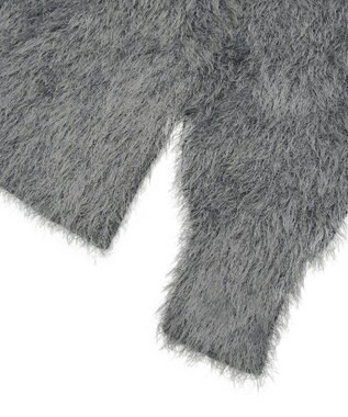 Green Parks シャギーＶネックカーディガン Gray