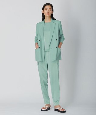 ICB 【WEB限定カラーあり・洗える】Calm プルオーバーブラウス ジェイドグリーン系