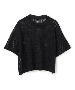 BEIGE， ATACAM / パターンメッシュ ハーフニット Black