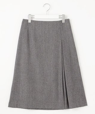 J.PRESS LADIES S 【セットアップ対応】ウールストレッチツイード スカート グレー系