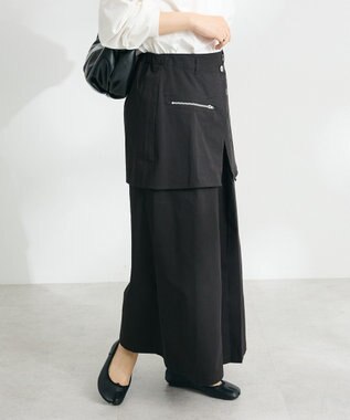 CRAFT STANDARD BOUTIQUE オーバーラップスカート Charcoal Gray