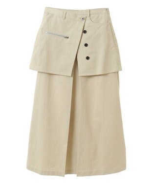 CRAFT STANDARD BOUTIQUE オーバーラップスカート Beige
