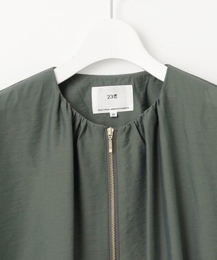 23区 S 【接触冷感/速乾】シアータンブラー ブルゾン カーキ系