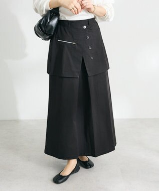 CRAFT STANDARD BOUTIQUE オーバーラップスカート Charcoal Gray