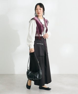 CRAFT STANDARD BOUTIQUE オーバーラップスカート Charcoal Gray