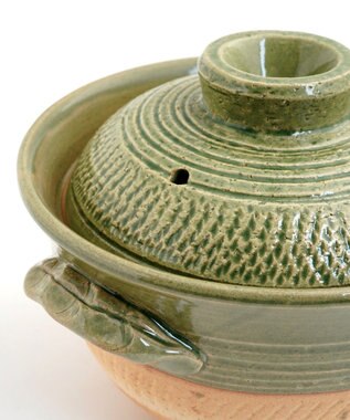 たち吉 【たち吉】伊賀飛びカンナごはん鍋（緑釉）〈１個〉伊賀焼 グリーン