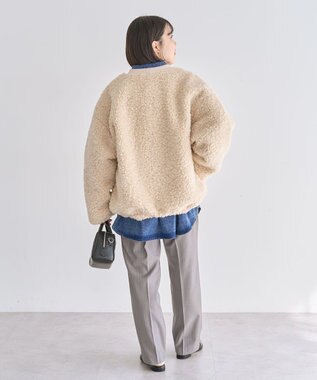 Green Parks あったか裏起毛きれいシルエットパンツ Stripe