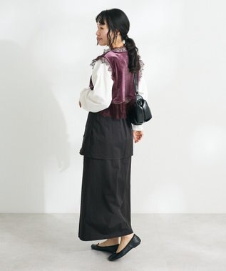 CRAFT STANDARD BOUTIQUE オーバーラップスカート Charcoal Gray