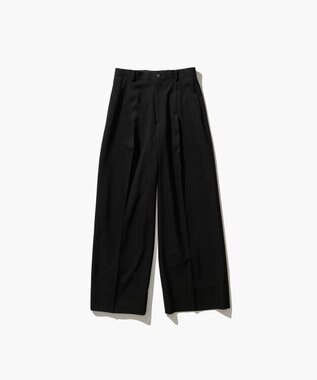 ATON WOOL GABARDINE | ワイドパンツ BLACK