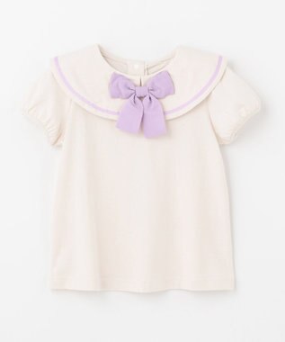 ANY KIDS 接触冷感セーラーカラーTシャツ オフホワイト