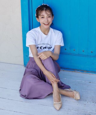 Tiaclasse 【小倉優子さん着用・フラット&ヒール2TYPE】ケージデザインシアーパンプス フラット：アイボリー