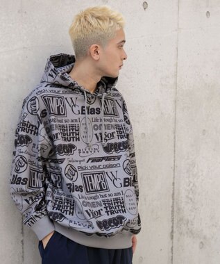 WEGO 総柄BIGプルパーカー