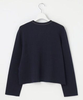 J.PRESS LADIES 【洗える】DECOR ニット ジャケット ネイビー系
