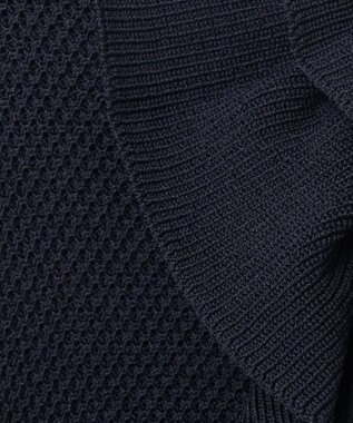 組曲 【WEB限定】  シアーニットフリルパーカー ネイビー系