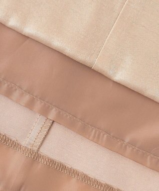 Feroux 【洗える】シャイニーフレアスカート ベージュ系