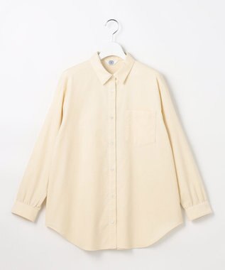 J.PRESS LADIES スプリングシャツコール コーデュロイ シャツ アイボリー系