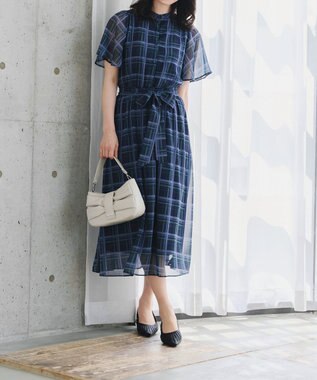 Tiaclasse 【小倉優子さん着用・フラット&ヒール2TYPE】ケージデザインシアーパンプス フラット：ブラック