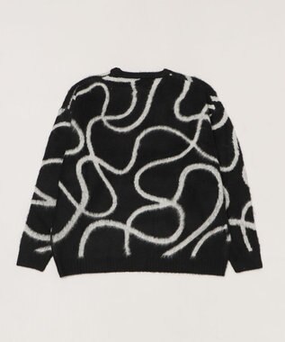 WEGO 【ユニセックス着用ITEM/MLサイズ展開】ファジーパターンプルオーバー ブラック