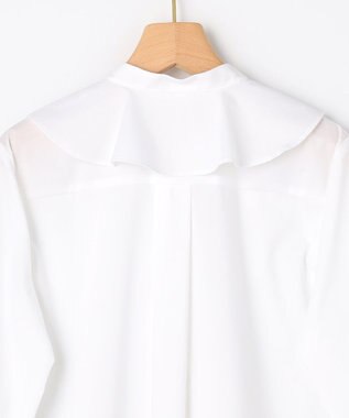 組曲 【KUMIKYOKU NAVY】コットンタッチシャーティングラッフルフレア ブラウス ホワイト系