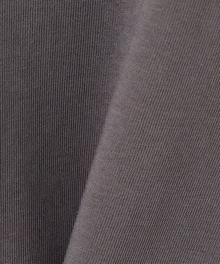 ANY L 【洗濯機可能】ペプラム チュニック丈トップス チャコール