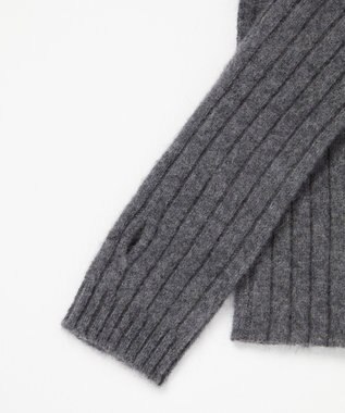 TOQUE 〈大草直子さんアドバイザー〉ベビーアルパカ×ウール縮絨ニットアームウォーマー チャコール