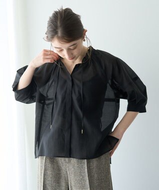  <<追加>>バルーンスリーブシアーシャツ②