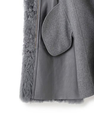 BEIGE， DANDEL / ミドル丈ムートンコート Md Gray