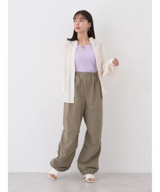 earth music&ecology バルーンシルエットパンツ Khaki