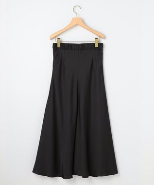 組曲 【WEB限定】サテンナロー スカート ブラック系