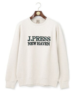 J.PRESS MEN インレージャージ クルーロゴトレーナー ライトグレー系